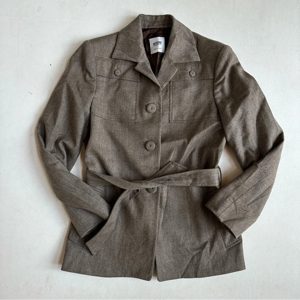 Moschino Cheap & Chic Wool Belted Blazer Jacket - Picture 1 of 7